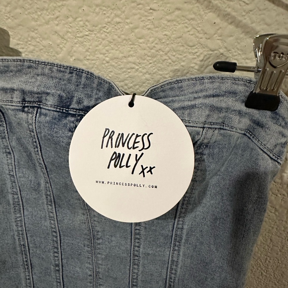 Princess Polly Houser Mini Denim Dress - Picture 6 of 7
